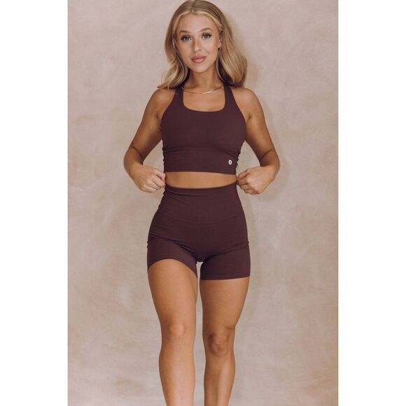 Astoria LUXE BALANCE Sports Crop Bra Espresso - Picture 2 of 6